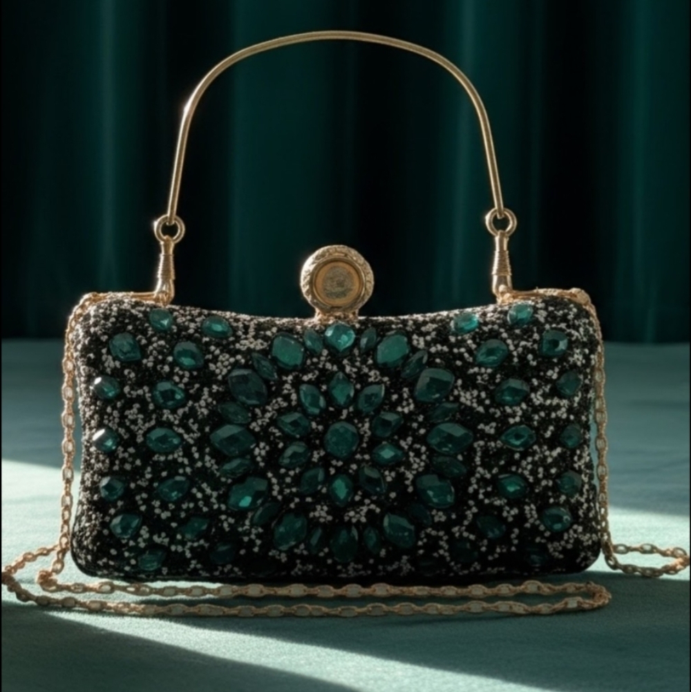 Emerald Green Evening Clutch